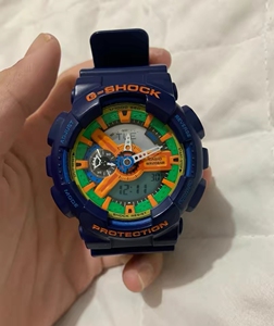 卡西欧手表 ga110 绝版 蓝色 蓝积木