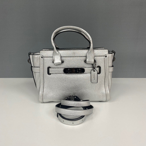 coach 蔻驰swagger系列 珠光灰色 手提单肩斜挎包