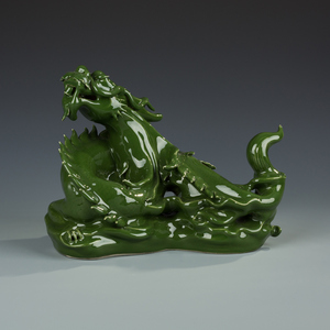 景德镇陶瓷摆件中国工艺美术大师  刘远长 雕塑作品千禧龙