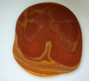 南京雨花石,油泥,大品,风景画,《大漠孤烟直》型好,无疤无裂