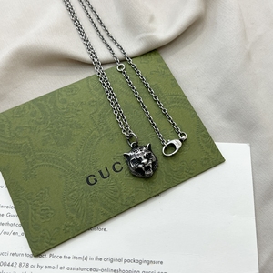 古驰cucci虎头项链s925银项链男士礼物情侣项链