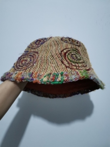尼泊尔全新手工勾编麻帽子