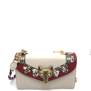 cbxiayue淘宝gucci 限量走秀款 broche 狐狸头单肩包 尺寸230人付款