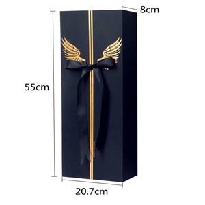 000人付款淘宝情人节炽天使之翼翻盖枪炮礼盒鲜花花束长方形礼盒花店