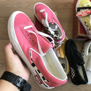 vans cap slip on解构一脚蹬粉红色