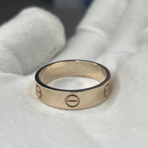 cartier卡地亚玫瑰金宽版戒指63号男戒