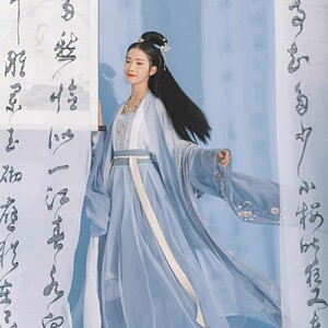 汉尚华莲画中仙×知否墨兰同款原创汉服对襟齐腰襦裙套装女中国风