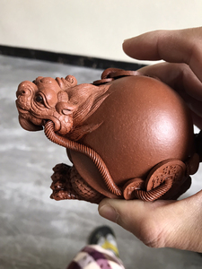 吉柏年 紫砂新品绝版招财龙龟 柏年堂 紫砂茶宠龙龟摆件柏年堂