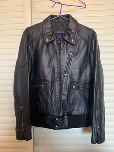 全新 coach蒄驰男士牛皮皮衣 机车服 飞行员牛皮夹克 意