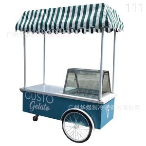 小巧玲珑款雪糕车冰淇淋售卖车出口菲律宾移动冰激凌花车