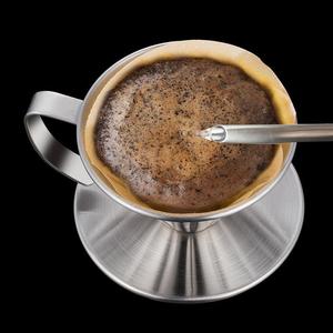 304不锈钢咖啡过滤器手冲咖啡筛网双层过滤杯家用多功能咖啡器具