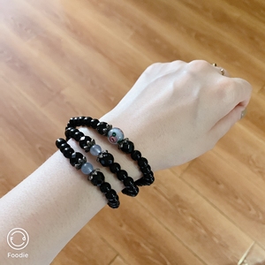 马来西亚买的锡米胆手串,做工精细,简约时尚