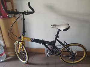 灰鼠折叠变速自行车