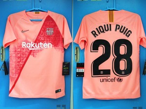 巴萨1819赛季二客球衣 童款l 带28号普驰印字巴萨181