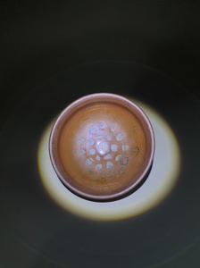 宋代建窑柿红釉珍珠斑炉型建盏