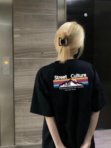 北面联名款专柜同步落日风景度假风情侣款印花情侣短袖_阿里巴巴找货