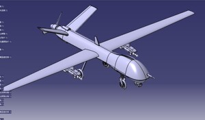 翼龙无人机设计起落架catia图纸 三维catia模型,构件