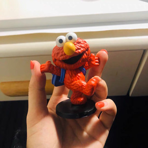 popomart芝麻街基础艾莫书包泡泡玛特盲盒