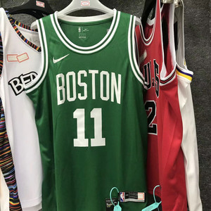 nba欧文球衣绿色