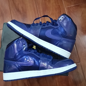 000人付款淘宝aj1蓝紫色漆皮篮球鞋42.