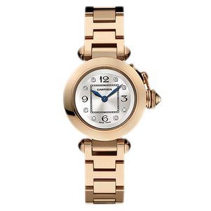 5新]卡地亚帕莎系列18k玫瑰金石英手表女wj124016