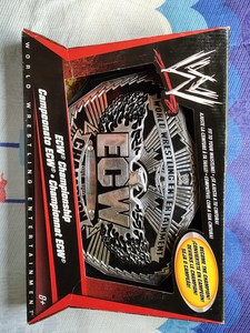 亏本出美泰玩具ecw 世界摔跤锦标赛冠军腰带,全新未开封,美