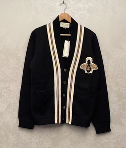 gucci开衫gucci 爆款大蜜蜂黑色开衫 100%羊毛