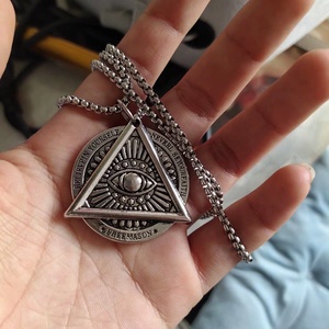 全视之眼 光明会标志项链 男士潮流装饰吊坠包邮 全新