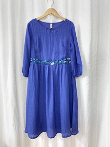 瓷语棉麻连衣裙