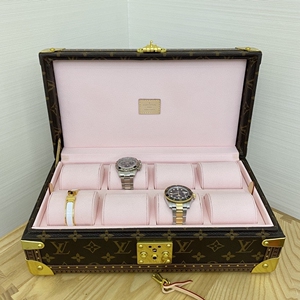 首饰收纳盒lv老花手表盒8只装手表盒硬箱