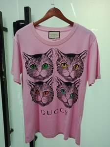 tb893815105淘宝gucci古驰猫头纯棉t恤夏季圆领套头短袖0人付款50.