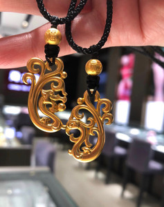 周大福克减80-100代购 传承吊坠 龙凤坠 龙凤佩