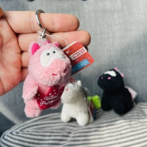 nici独角兽钥匙扣 包邮 挂件毛绒玩具情侣款书包手机钥匙挂