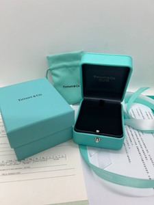 Tiffany/蒂芙尼新款蓝色项链盒 T家笑脸项链首饰包装盒