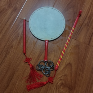 全新帝威秧歌鼓 满族太平鼓 专业院校 25厘米 带鼓槌鼓棍