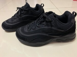 韩国代购斐乐fila老爹鞋 鞋绒面黑色fs1htb1078x