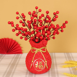 New Year Red Fruit Christmas Fortune Fruit Simulation Foam F