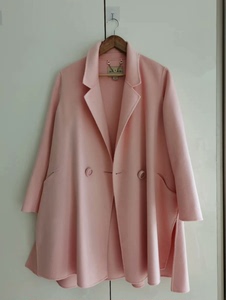 诗篇粉色羊毛羊绒大衣，38码，A字款，偏大两个码，A字版，1