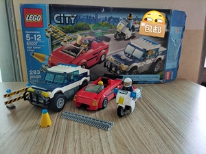 乐高绝版城市60007特警高速追逐,盒子说明书齐全有人仔.成