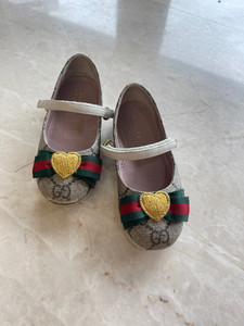 gucci女宝宝童鞋儿童皮鞋老花23码经典款