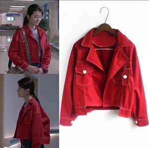 女春秋2018新款短款夹克关雎尔关关同款衣服欢乐小亚美的圆西瓜42