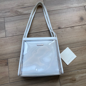 古驰gucci单肩包中古透明包,内里包包可以单独拿出来,成色