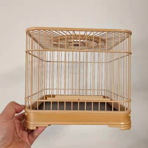 涿州名家朱刚文托盘底方笼红子贝子靛颏黄雀高档长方形鸟笼64条