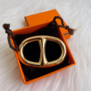 hermes爱马仕 猪鼻子丝巾扣 95新 b级 hermes