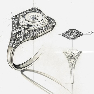 珠宝首饰设计画图,电绘/手绘效果图.可定制专属,戒指设计,珠