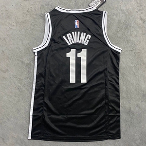 欧文11号篮网队灰色白色黑色涂鸦款篮球球衣刺绣篮球服运动背心