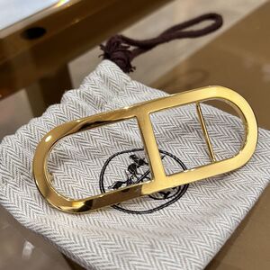 [97新]爱马仕hermes猪鼻子窄版金色腰带扣头 2.4cm宽腰带