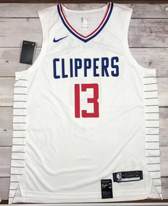 快船队13号保罗乔治au刺绣球员版球衣,xl码,白色,如图