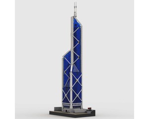 乐高MOC摩天大楼地标建筑模型 香港中银大厦STUDIO图纸