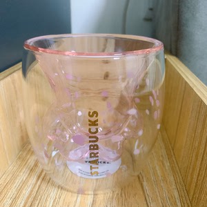 网红爆款星巴克粉色樱花猫爪杯